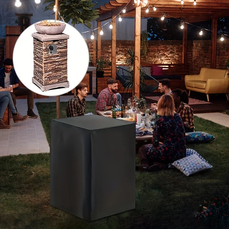 Square Fire Pit Cover - Waterproof, All-Weather Resistant, 210D Outdoor Patio Furniture Cover for Fire Pit Table