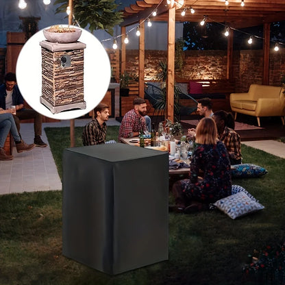 Square Fire Pit Cover - Waterproof, All-Weather Resistant, 210D Outdoor Patio Furniture Cover for Fire Pit Table