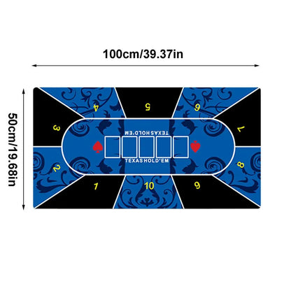 Poker Table Mat Poker Game Tablecloth Rubber Layout Mat Tabletop Holdem Mat For Home Entertainment Board Game Rooms Friend