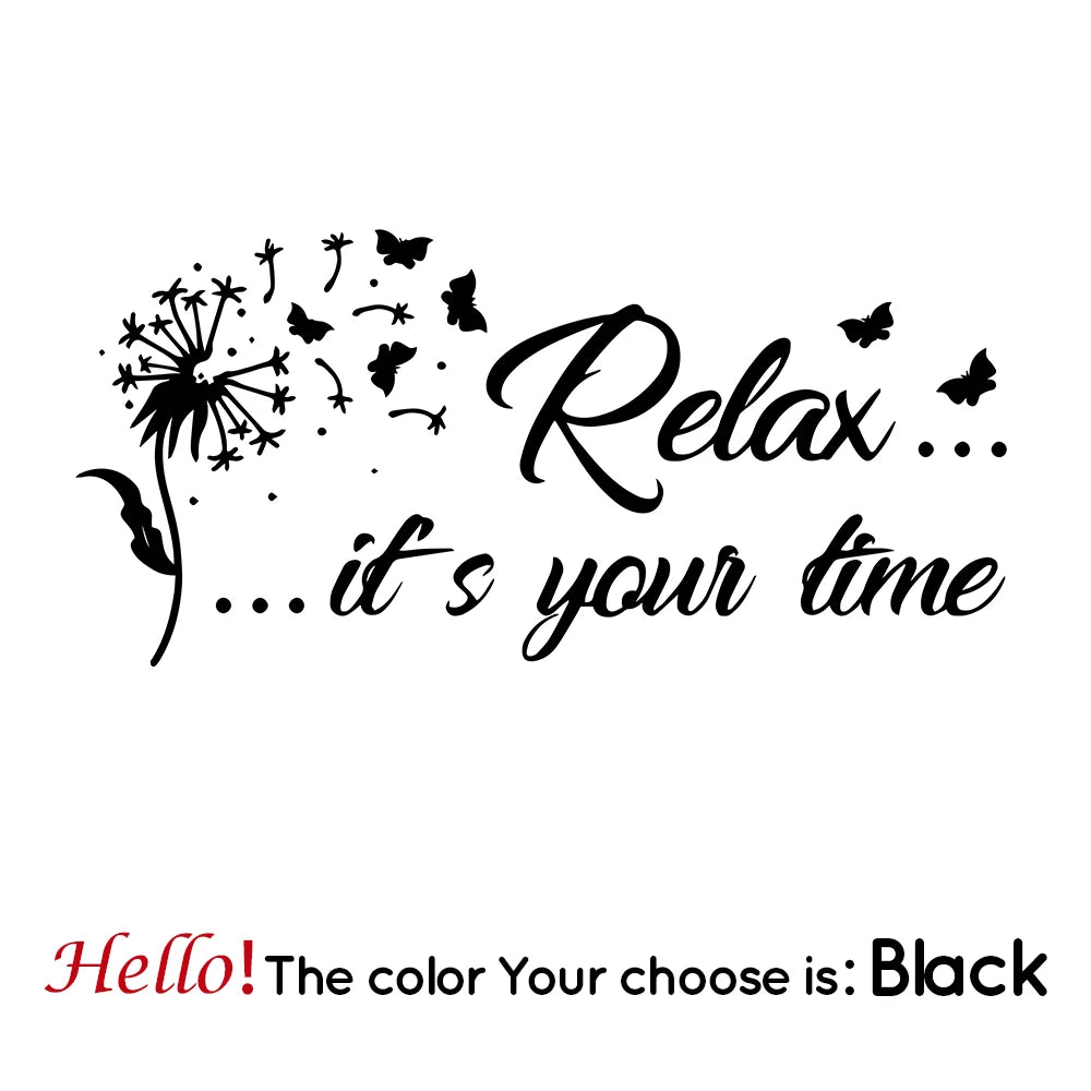 Relax It's Your Time Wall Sticker Decals Home Decor For Hallway Wall Stickers Waterproof Wallpaper