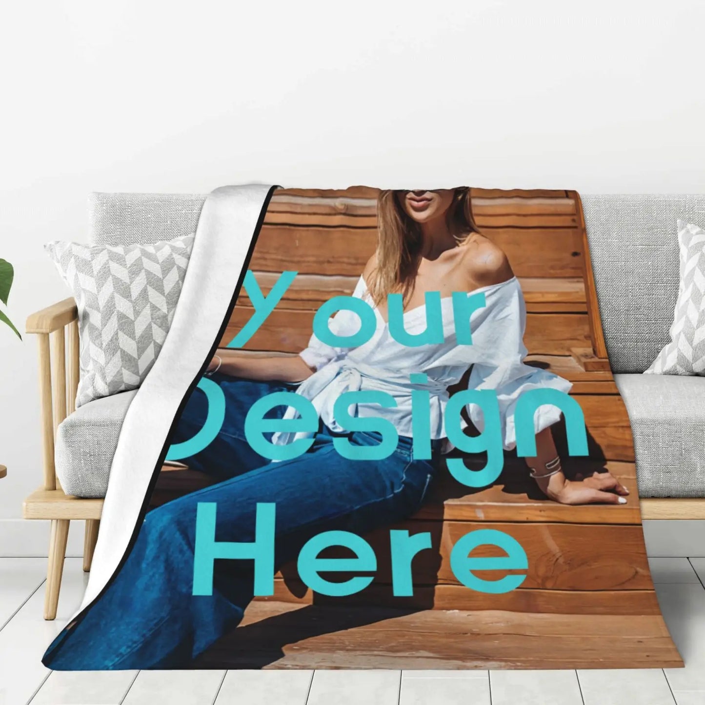 Custom Blanket With Photo Collage Customized Picture Blankets Birthday Souvenir Christmas Gifts Personalized Logo Throw Blanket