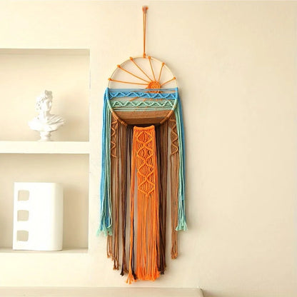 Boho Macrame Wall Hanging Handmade Tapestry Woven Wall Decor Bohemian Home Bedroom Living Room Decoration