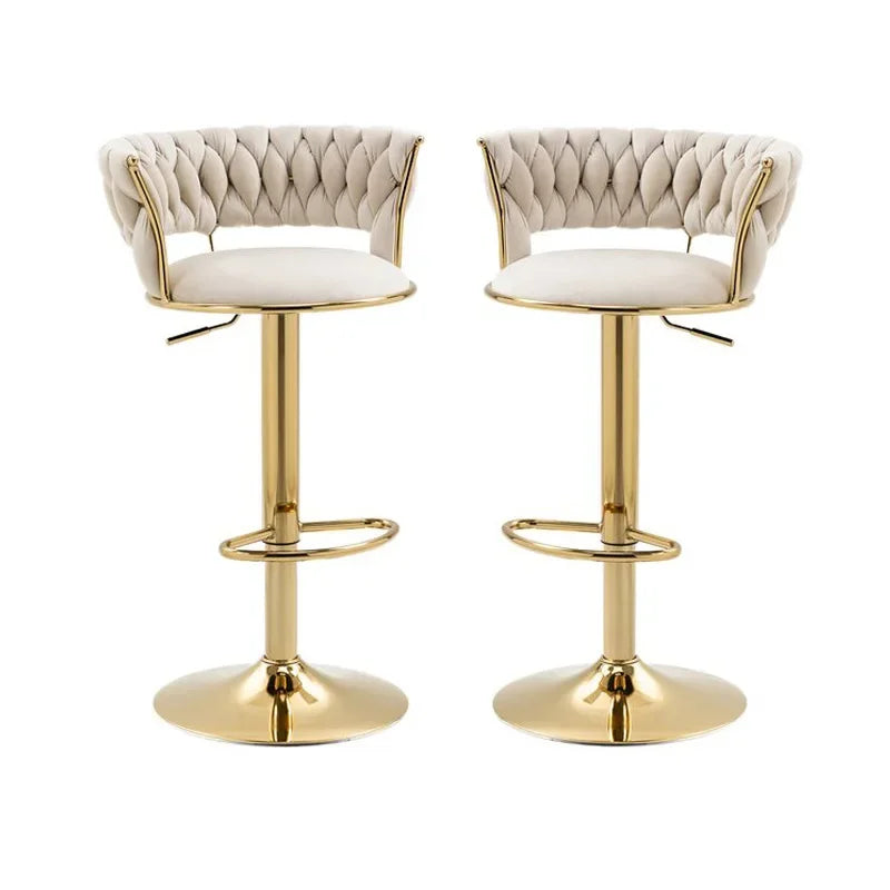 Modern Gold Legs Bar Stools Adjustable Height Italian Minimalist Bar Stools Ergonomic Designer Mama Sandalyesi Kitchen Furniture