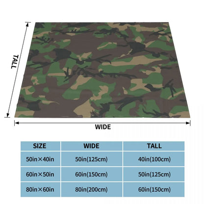 Multicam Knitted Blankets Camouflage Military Flannel Throw Blanket Bed Sofa Decoration Lightweight Bedspreads