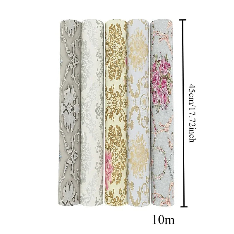 Home Decor Retro Floral Wallpaper Renovation of Bedroom and Living Room Decorative Walls