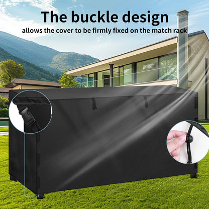 Outdoor Firewood Rack Cover with Storage Bag Heavy Duty Waterproof Rack Cloth for Fireplace Fire Pits Wood Pile Storage Cover