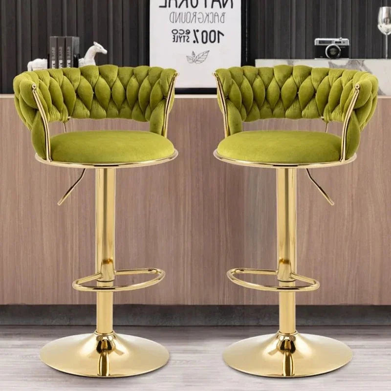 Modern Gold Legs Bar Stools Adjustable Height Italian Minimalist Bar Stools Ergonomic Designer Mama Sandalyesi Kitchen Furniture
