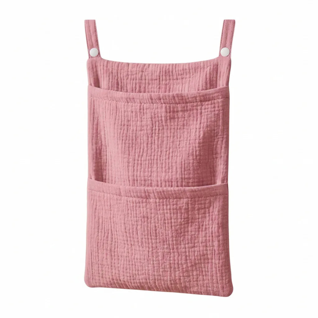 Pure Cotton Baby Crib Hanging Bag Multifunctional Newborn Supplies Storage Bag for Stroller New Pure Cotton Baby Hanging Bag
