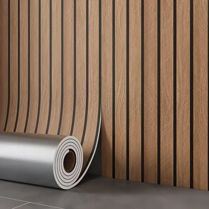 Thick Brown Grid Peel and Stick Wallpaper Faux Plaid Design Waterproof Moisture-Proof for Walls Ceilings Home Decor