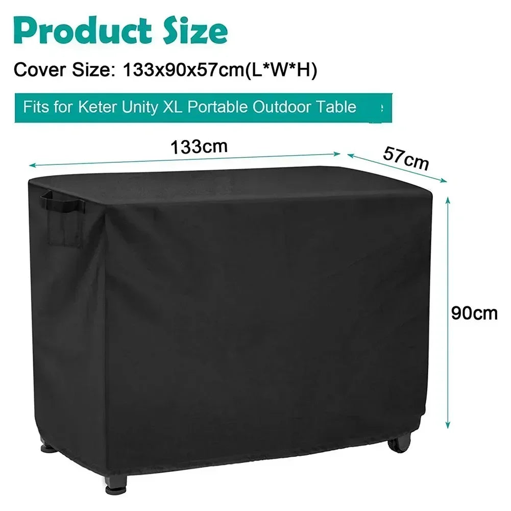 Waterproof Outdoor Prep Movable Dining Cart Pizza Oven Patio Grill Table Cover For Patio Outdoor Kitchen BBQ Gas Grill Cover