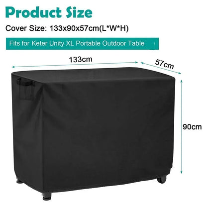 Waterproof Outdoor Prep Movable Dining Cart Pizza Oven Patio Grill Table Cover For Patio Outdoor Kitchen BBQ Gas Grill Cover