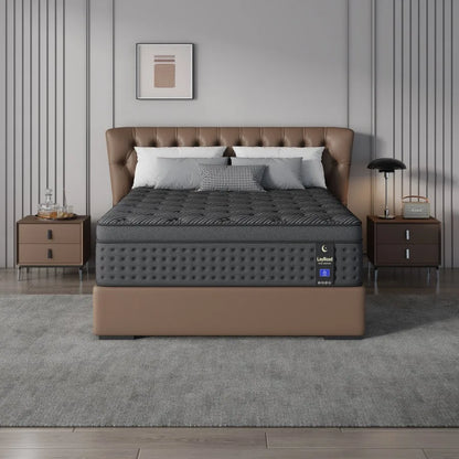 12inch Memory Foam Hybrid Mattress With Pocket Springs, Twin, Full, Queen, King, Sizes In A Box, Medium Firm, Mattresses For Support Comfort, Fiberglass-Free Suitable For Home Bedrooms, Hotels And Halls Of Residence