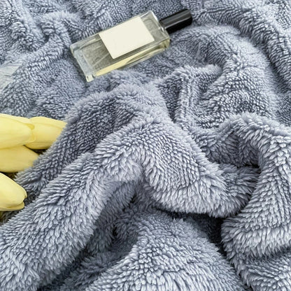 Home Thick Bed Blanket Lamb Cashmere Fleece Plaid Blankets Winter Warm Double Sided Throw Sofa Cover Newborn Wrap Kids Bedspread