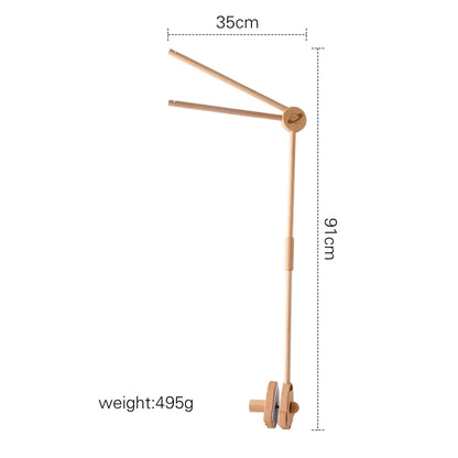 Baby Rattle Toy 0-12 Months Toys Wooden Mobile Bed Bell Floor Stand Bracket Newborn Bed Bell Hanging Holder Bracket Infant Crib