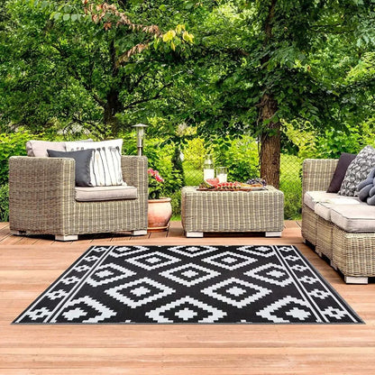 VIKAMA Outdoor Rugs Garden Patio Waterproof Carpet Mat Indoor Outdoor Area Rug for Camper Balcony Backyard Deck Home Decoration