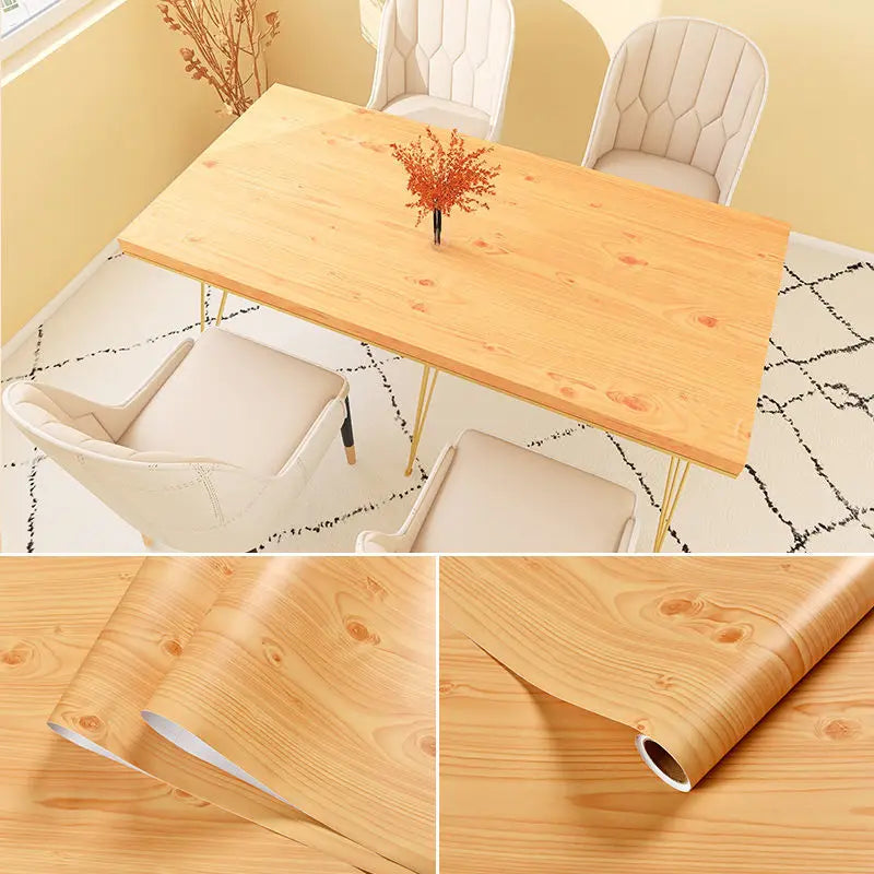 Wood Pattern DIY Self Adhesvie Waterproof Wallpaper Vinyl Wall Stickers Film for Furniture Renovation Stickers Home Stick Decors