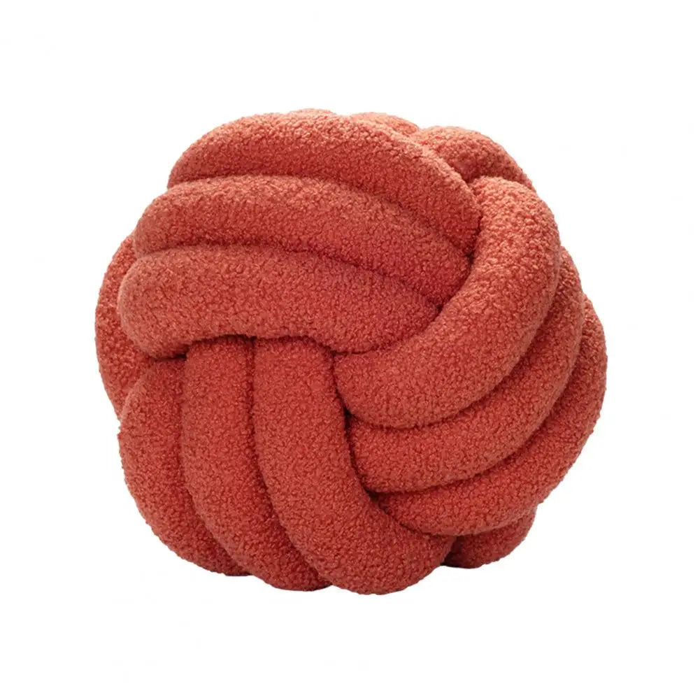 Knotted Ball Pillow Indeformable Eco-friendly Knotted Ball Plush Pillow Hand-woven Knotted Ball Back Throw Pillow