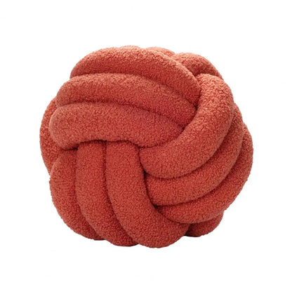 Knotted Ball Pillow Indeformable Eco-friendly Knotted Ball Plush Pillow Hand-woven Knotted Ball Back Throw Pillow