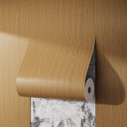 Waterproof Thick Self Adhesive Wallpaper Faux Wood Grain Peel and Stick Furniture Renovation Veneer for Accent Wall