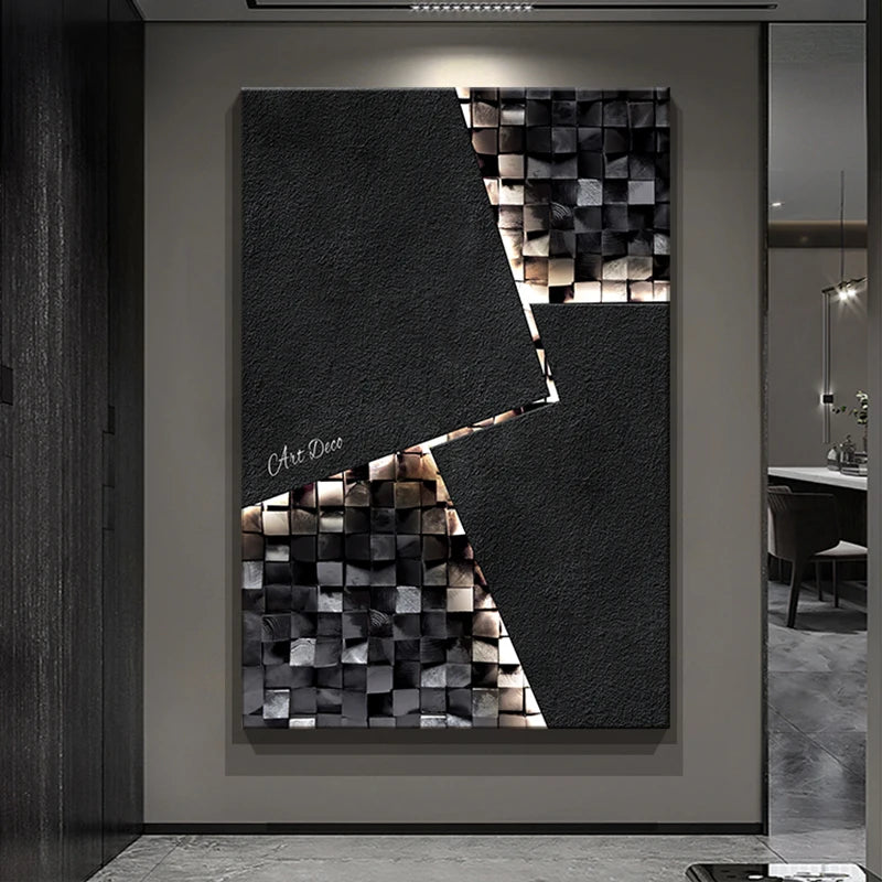 Modern Living Room Decoration Painting Minimalist Abstract Three-dimensional Sandstone Entrance Hanging Painting Sofa Background