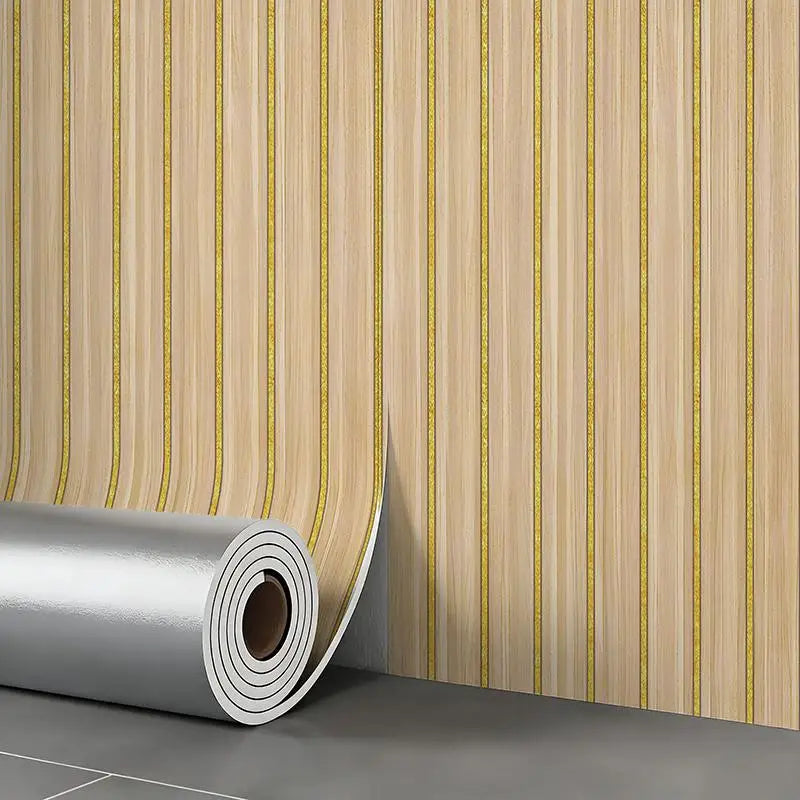 Thick Brown Grid Peel and Stick Wallpaper Faux Plaid Design Waterproof Moisture-Proof for Walls Ceilings Home Decor