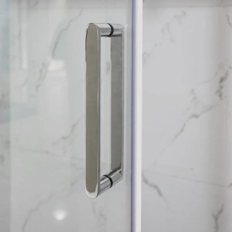 Most Popular Bathroom Shower Room Tempered Glass Partition Single Sliding Frameless Shower Doors