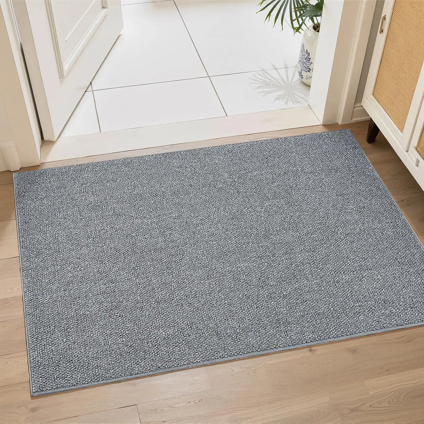 Front Door Mat Outside Entrance Welcome Mat Outdoor Indoor Entryway Rug Dirt Trap Non-Slip Washable Low Profile Doormat