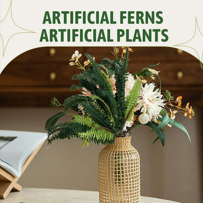 Goodprice Artificial Ferns for Outdoors & Indoors,Large Faux Ferns Fake Boston Fern Plant for Planter Garden Porch Entrance B