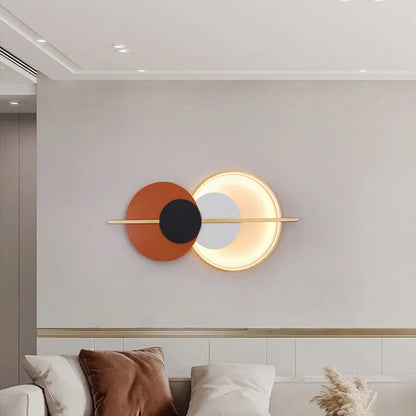 Living room wall lamp decoration light luxury circular sofa background  atmosphere lighting simple modern Nordic bedroom lamp
