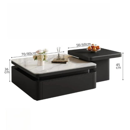 Decor Modern Table Floor Storage Luxury Center Coffee Table Apartment Black Mesas De Centro De Mesa Para Sala Home Furniture
