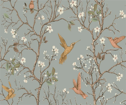 Custom Wallpaper European Style Retro Plants Flowers Forests Hummingbird Mural Bedroom Living Room Background Wall Wallpaper