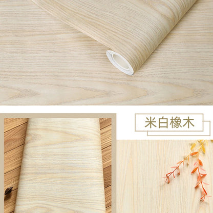 Wood Pattern DIY Self Adhesvie Waterproof Wallpaper Vinyl Wall Stickers Film for Furniture Renovation Stickers Home Stick Decors