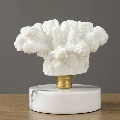 Nordic Style Simulation Coral Resin Decoration, Simple Model Room Living Room TV Cabinet Coffee Table Home Furnishings
