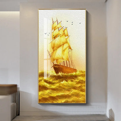 2024 New Living Room Decoration Painting, Dining Room Bedhead Hanging Mural Painting With Lights And Luxurious Lighting