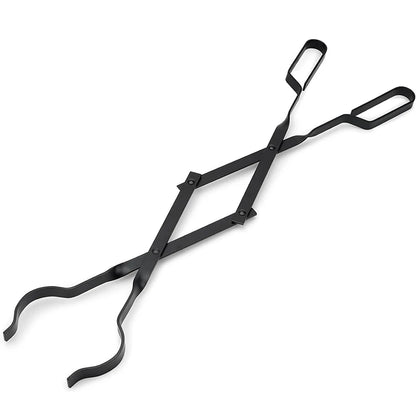 64cm Long Firewood Tongs Log Grabber Indoor Outdoor Firewood Oven Coal Campfire Tongs Grill Camping Fire Pit Tool JT579