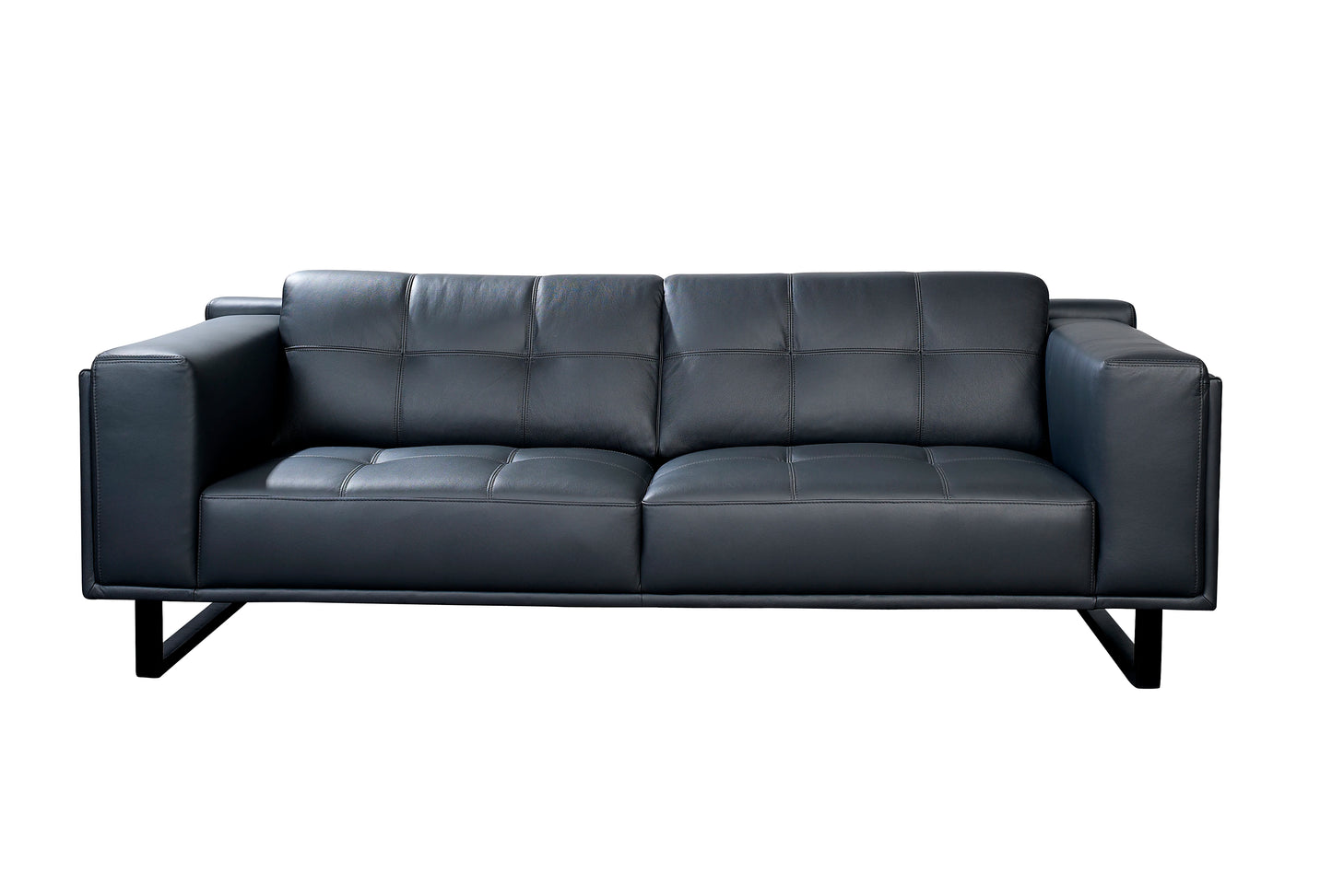 Reception room, hotel lobby, business tourist living room, leather double lounge sofa
