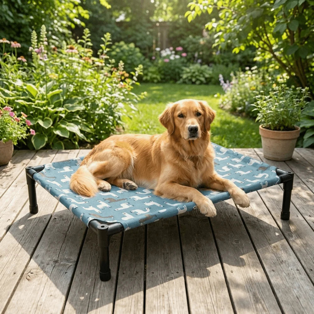Pet Furniture Non-Slip Dog Marching Bed Moisture Proof Removable Elevated Pet Bed Breathable Washable Cat Sofa Bed Camping
