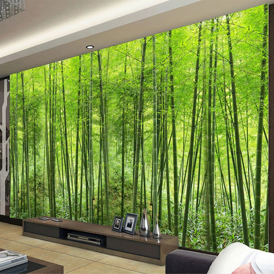 Custom Photo Wallpaper Bamboo Forest Art Wall Painting Living Room TV Background Mural Home Decor Wallpaper Papel De Parede 3D