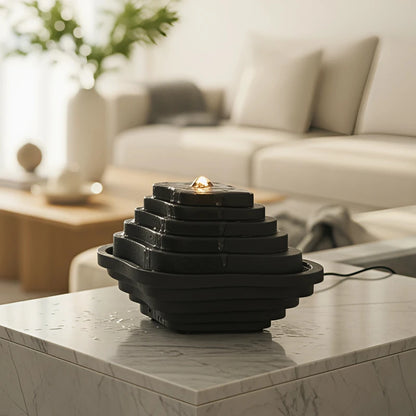Indoor Landscape Tea Room Fountain Ornament Circulating Water Light Luxury High-end Living Room Hotel Shop Opening Gift