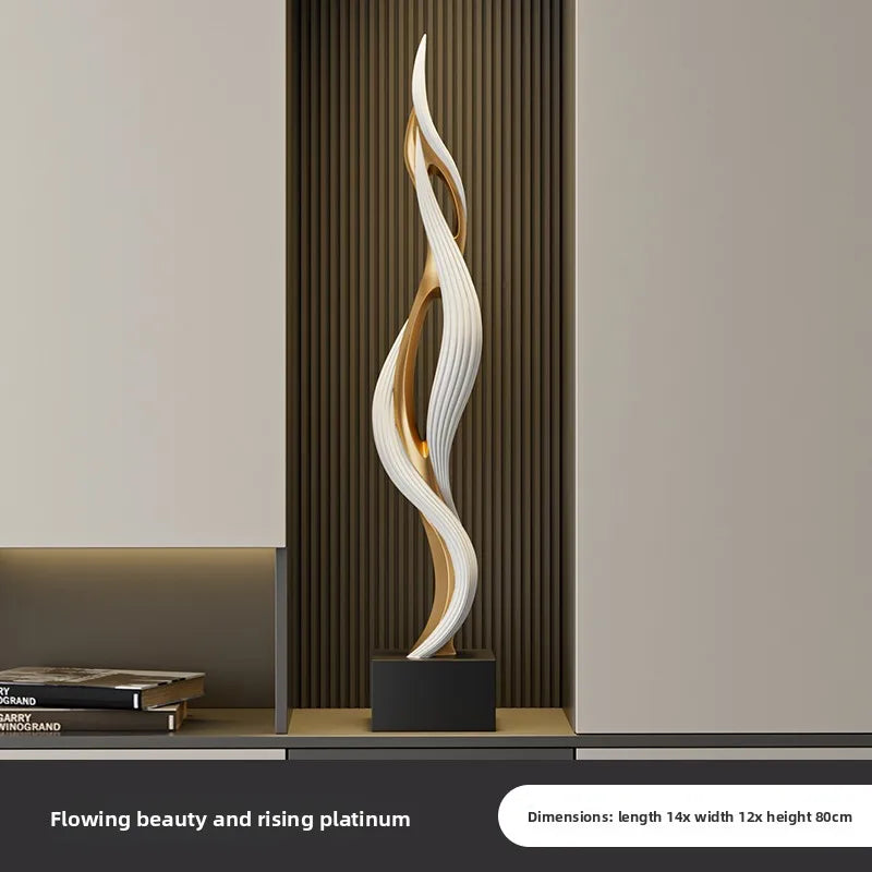Creative Feng Shui Sculpture Living Room Table Wine Rack Decoration Statue Resin Crafts Housewarming Gift Modern Home Decor