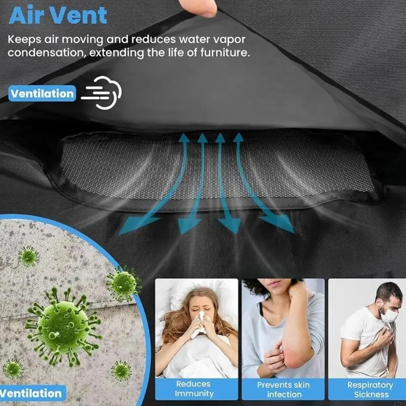 Weather Resistant Garden Furniture Protectors Waterproof Oxford Cloth Furniture Cover Folding Design for Outdoor Use 87HA