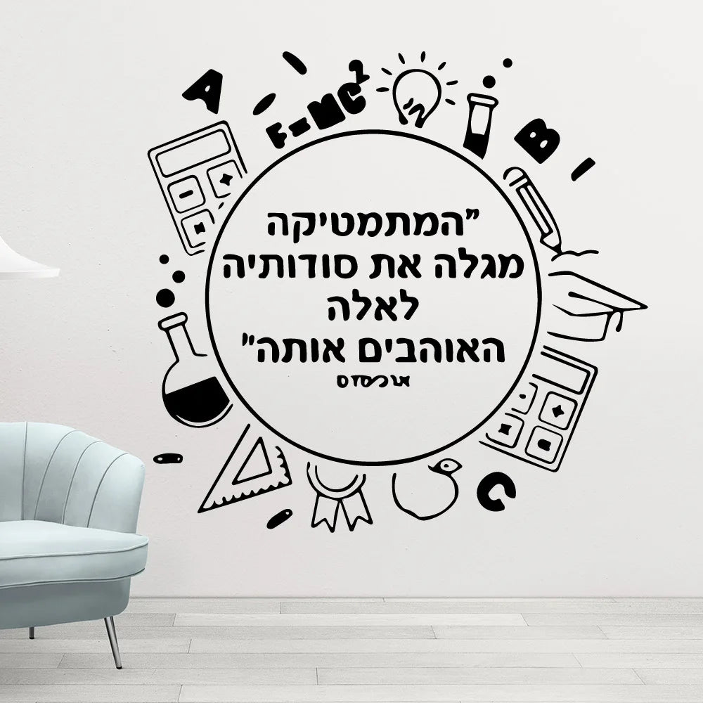 1 pc meaningful Hebrew waterproof Wall Stickers Modern Fashion wallpaper Kids Room Nature Decor Art MURAL Drop Shipping