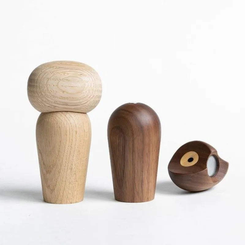 1PC Wood Owl Ornament Gift Creative Home Decoration Accessories Decor Figurine Modern Miniature Figurines