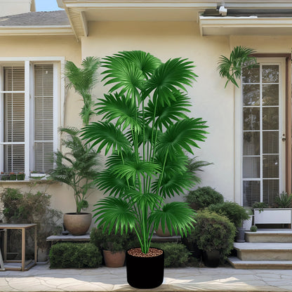 43.30 inches tall artificial palm tree - large fake tropical plant suitable for indoor outdoor decoration without pot