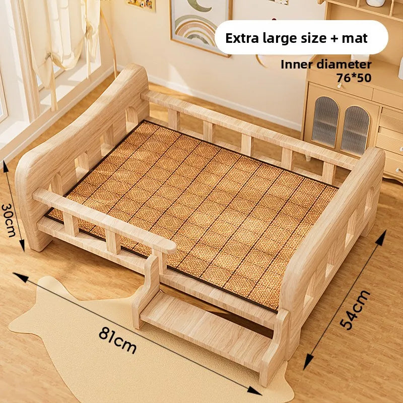 Pet bed, solid wood dog bed, all-season cat bed,pet sleeping sofa,cat bed and dog bed ，cat shelf ，cat condo，wooden cat furniture