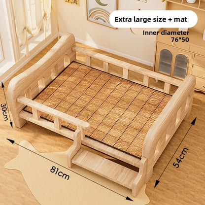 Pet bed, solid wood dog bed, all-season cat bed,pet sleeping sofa,cat bed and dog bed ，cat shelf ，cat condo，wooden cat furniture