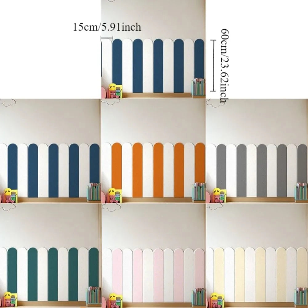 10 pieces/set Self-adhesive Anti-collision Wall Sticker Solid Color Thickening Moisture Resistant Wallpaper Waterproof