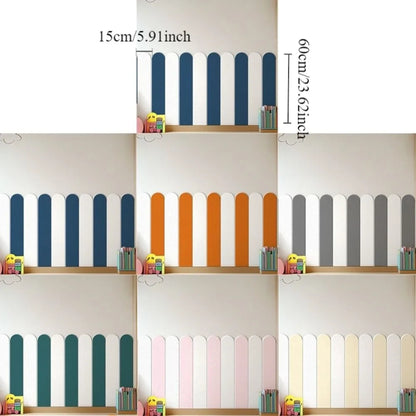 10 pieces/set Self-adhesive Anti-collision Wall Sticker Solid Color Thickening Moisture Resistant Wallpaper Waterproof