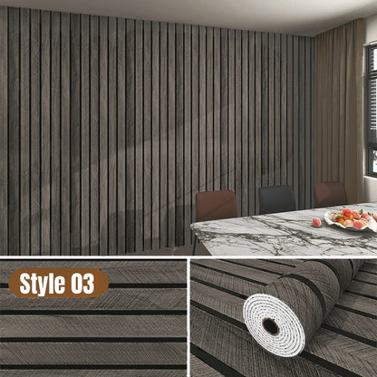 3D Wall Sticker Panel Self-Adhesive Wood Grain Wallpaper Home Decor Peel and Stick Easy To DIY Suitable for Ceiling Living Room
