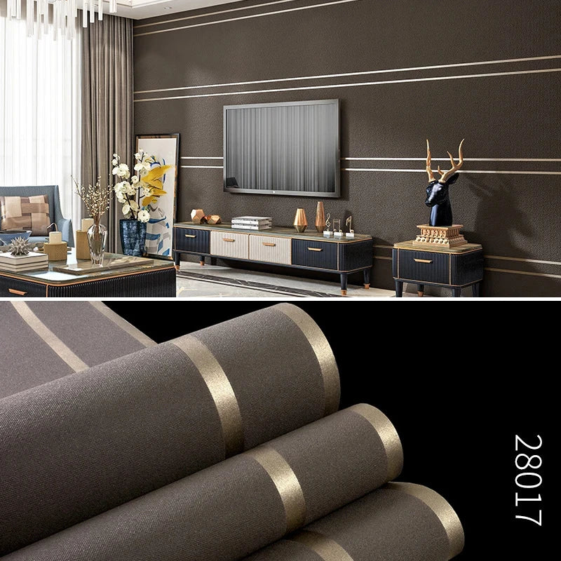3D Wallpaper Modern Simple Striped Pattern Living Room Tv Background Home Decor Non-woven Fabric Non-Self Adhesive Wallpaper